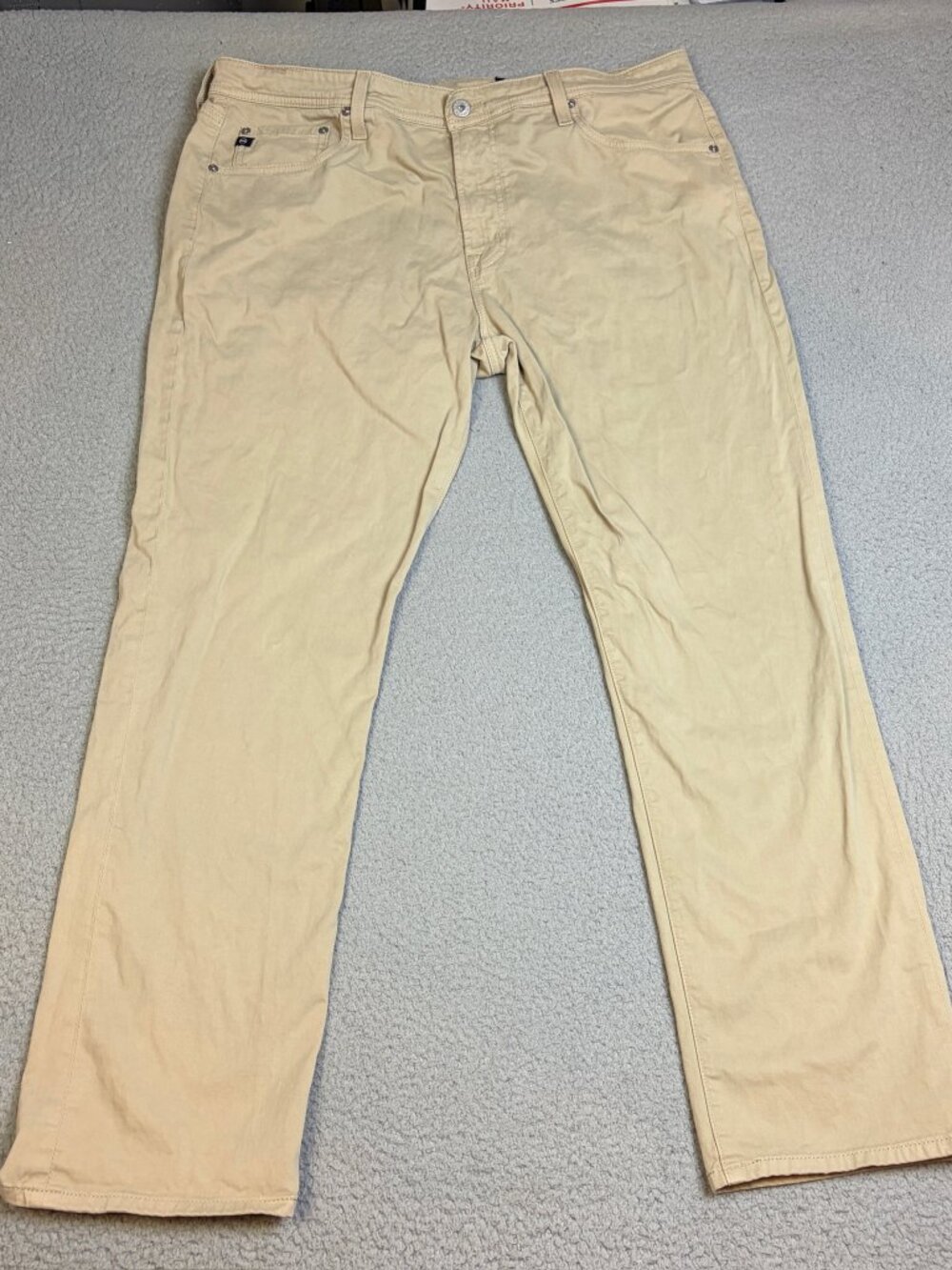 AG Adriano Goldschmied Pants Mens Size 38X30 Brown Casual Pockets Cotton Blend